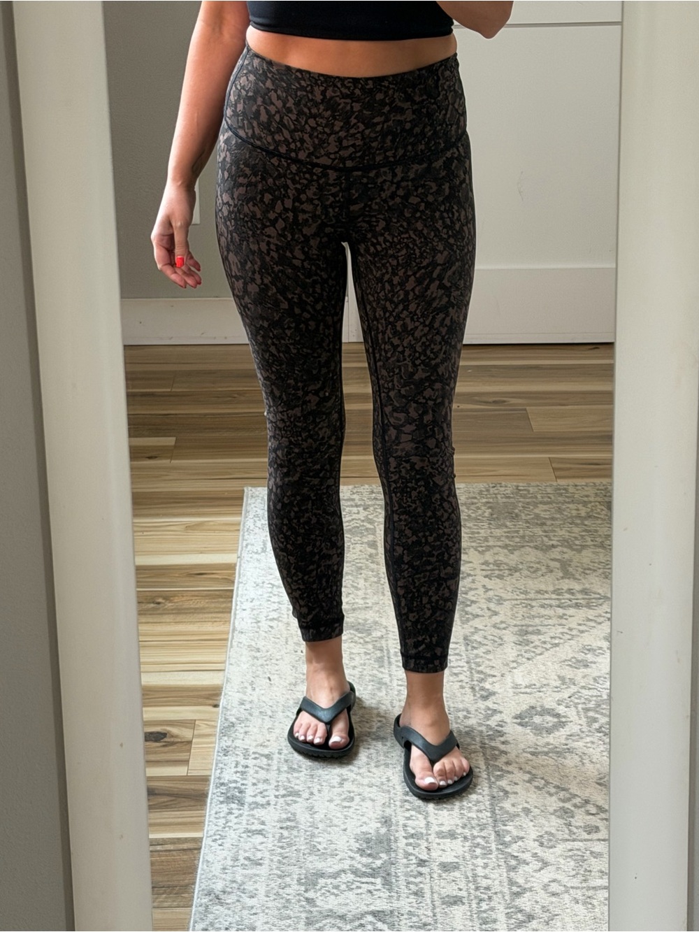 lululemon athletica Black Brown Printed High-Rise Leggings